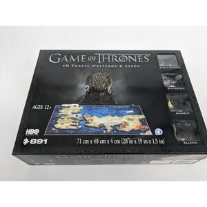 GAME OF THRONES Westeros & Essos Map 4D Puzzle w/ Mini Winterfell & City